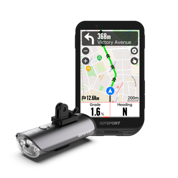 IGPSPORT Licznik GPS iGS800 + Lampka VS1800