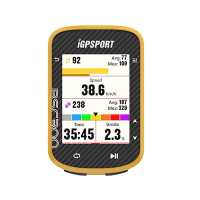 Licznik rowerowy GPS BSC300 żółty + uchwyt M80 + etui BH300 + szyba