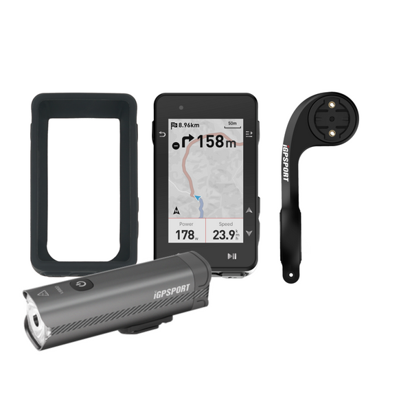 IGP Licznik GPS IGS630S z uchwytem M80 + Lampka VS800 + etui + szybka